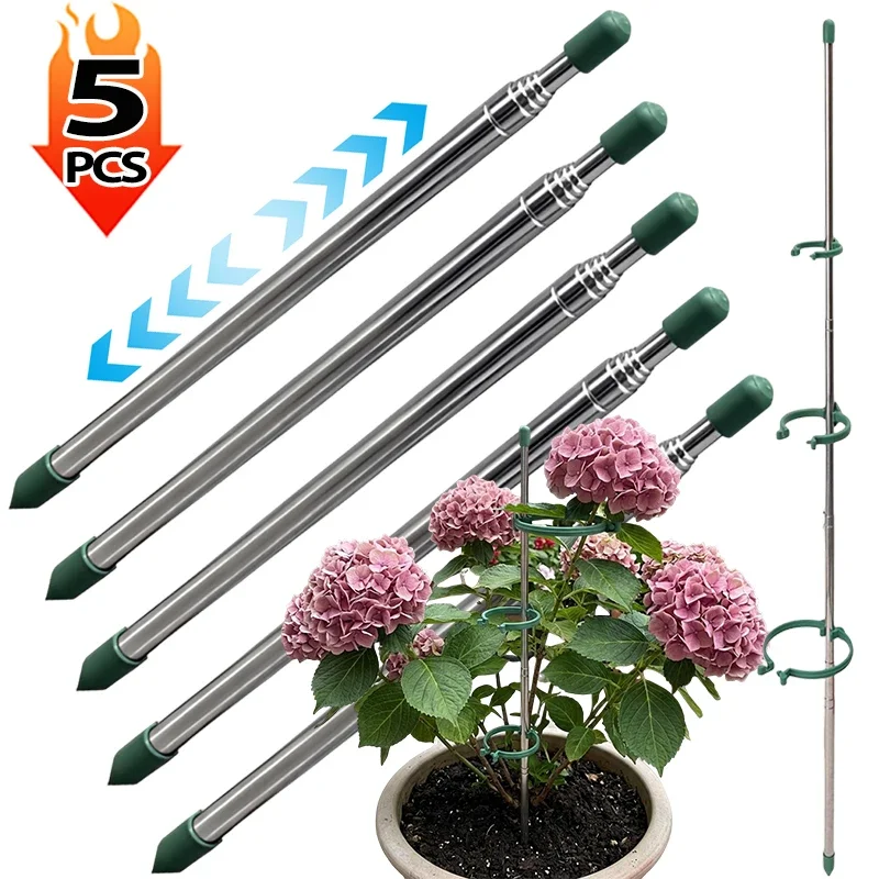 Gardening Tools Green - 5/1 SZT. Wysuwane pierścienie podtrzymujące rośliny,