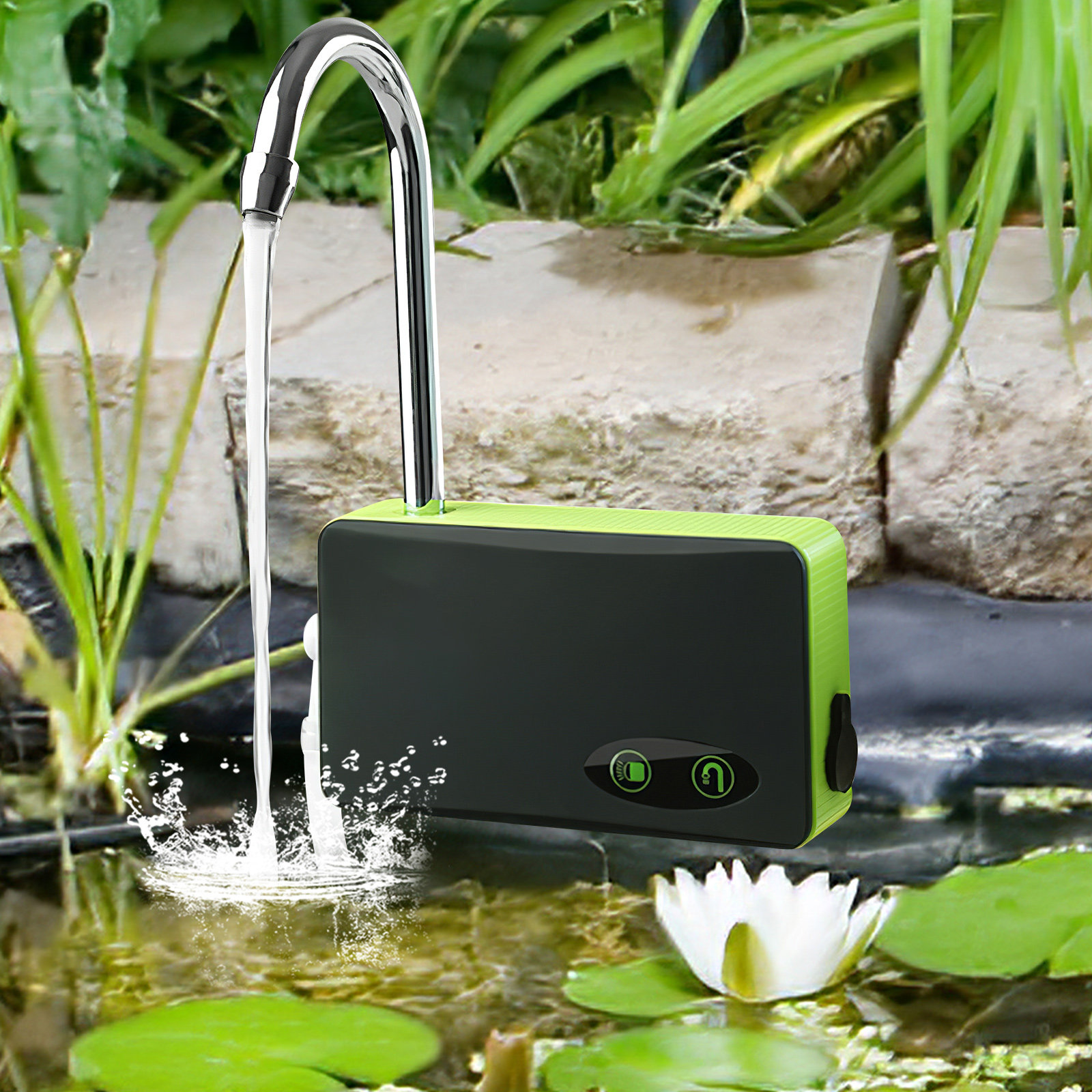 Gardening Tools Green - Przenośna, trójfunkcyjna pompa tlenowa do napowietrzania
