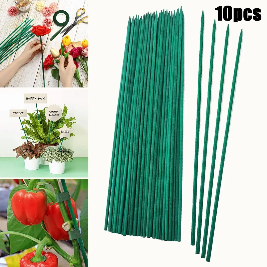Gardening Tools Green - 10szt 40cm Zielony Bambusowy Słupek Roślinny
