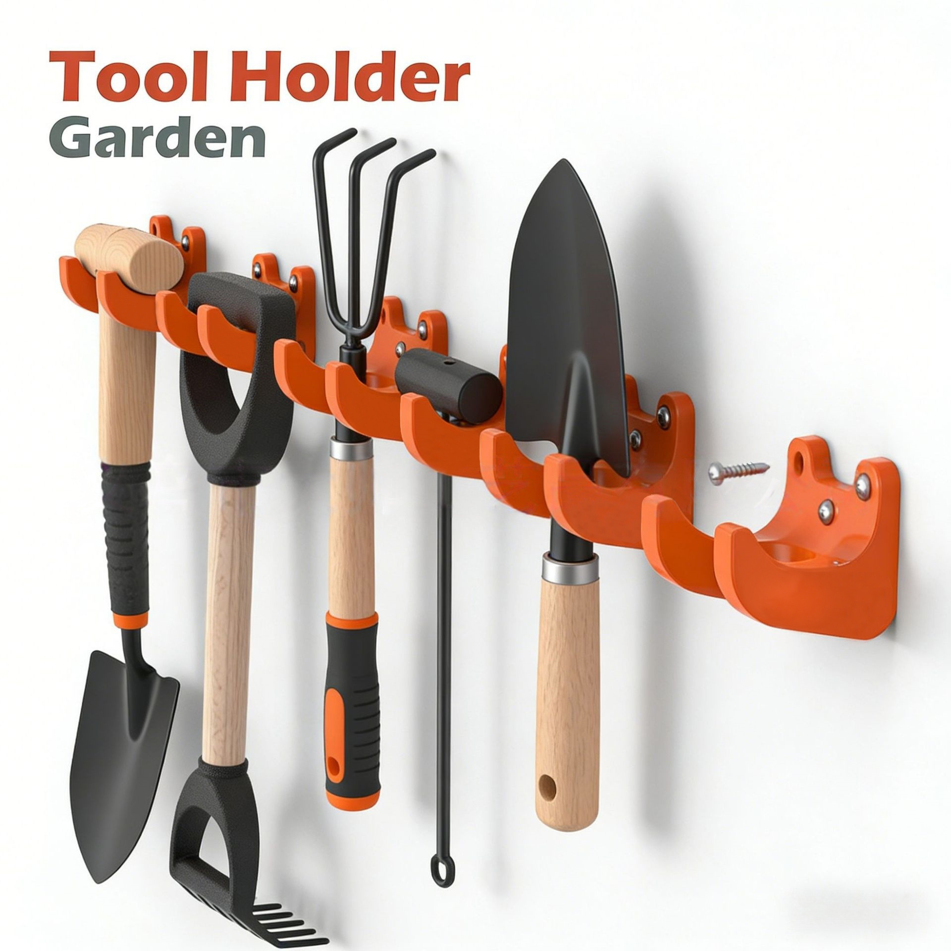Gardening Tools Screwfix - 32-częściowy wieszak na narzędzia ogrodowe, montowany