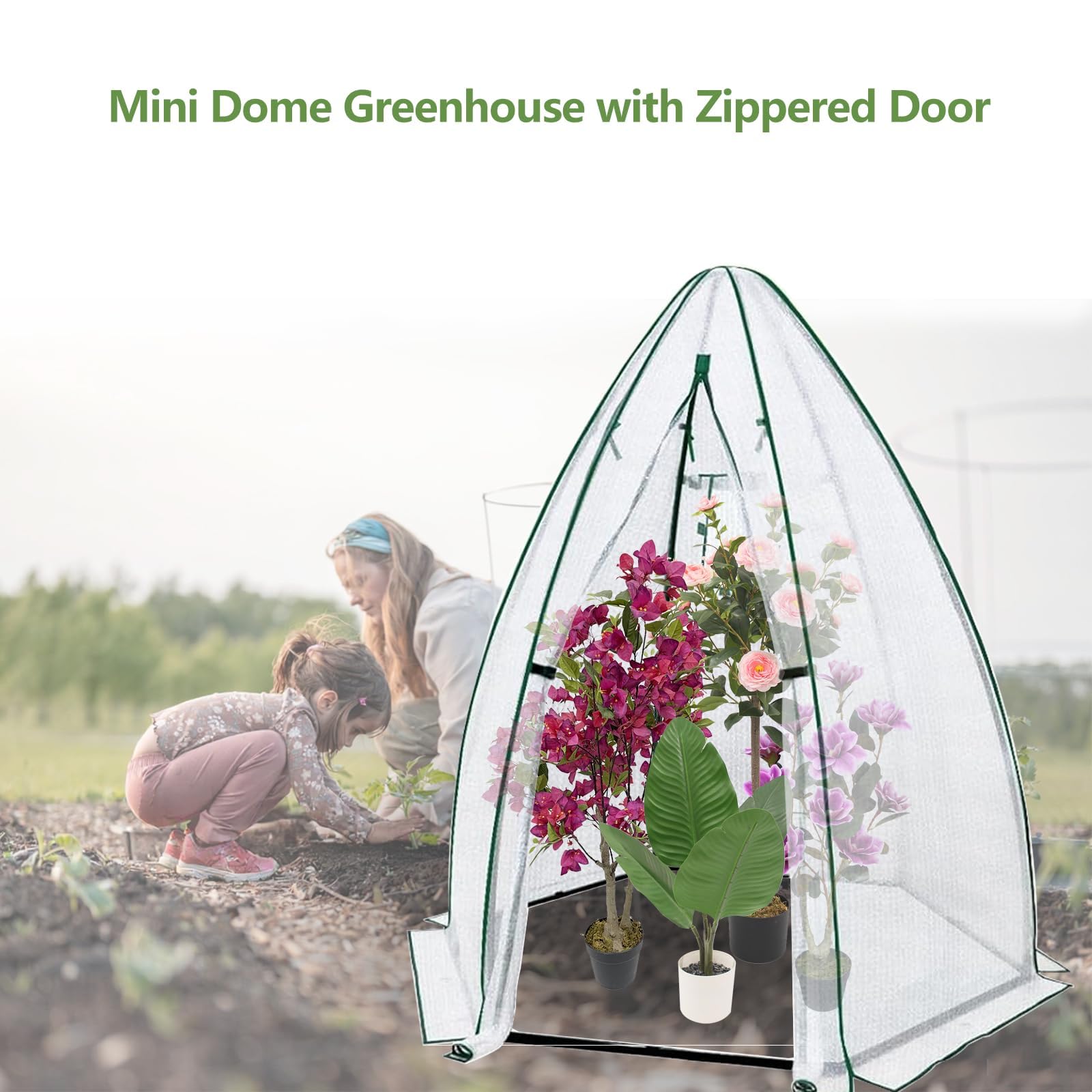 Greenhouse Mini Indoor - Mini szklarnia sześciokątna 54x54x71 cm, przenośna