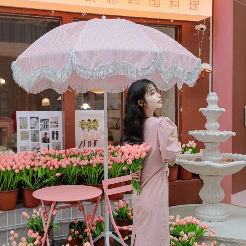 Parasol ogrodowy w różowe pask – Gardening Tools Pink recenzja i cena