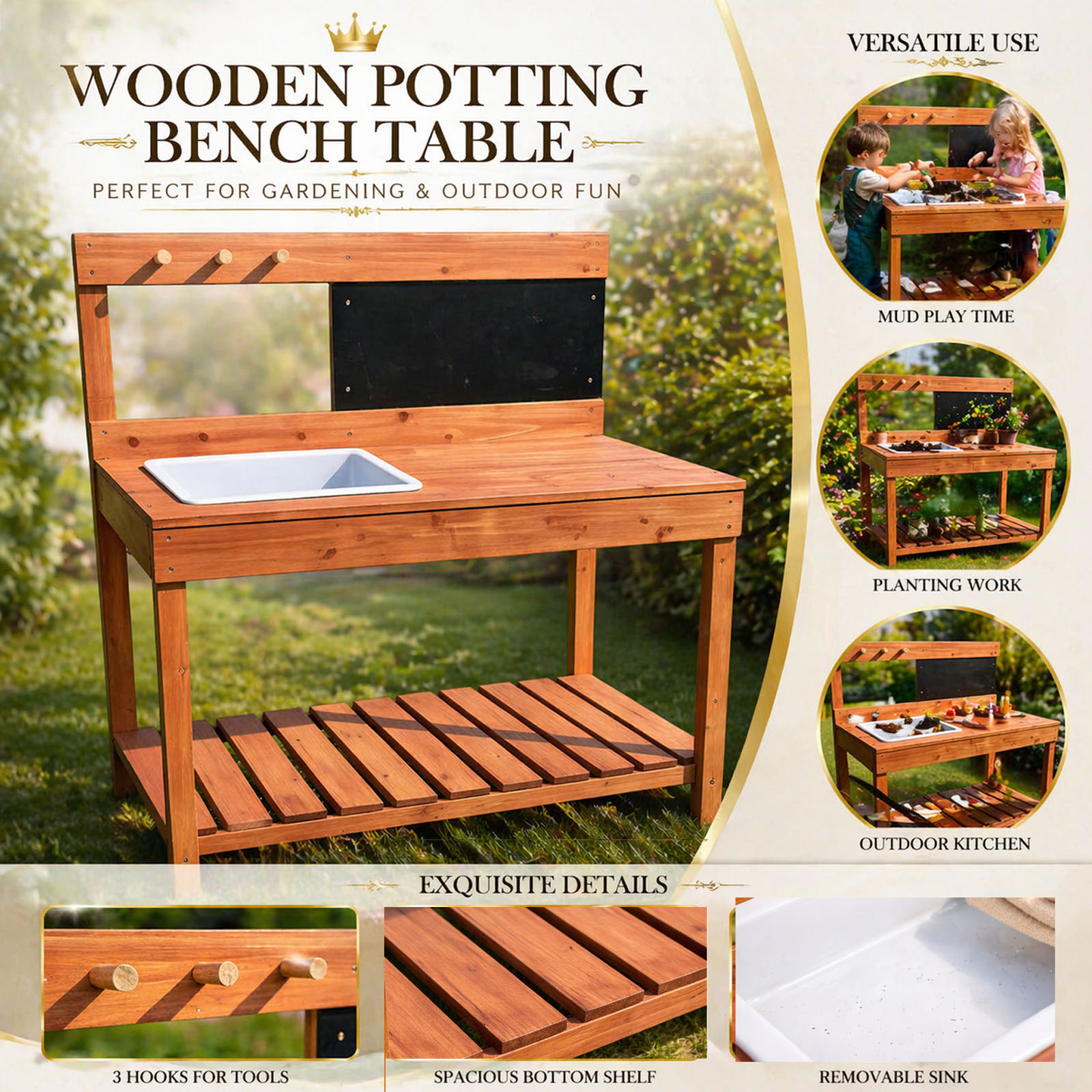 Drewniane stołki do sadzenia d – Gardening Tools Wooden recenzja i cena