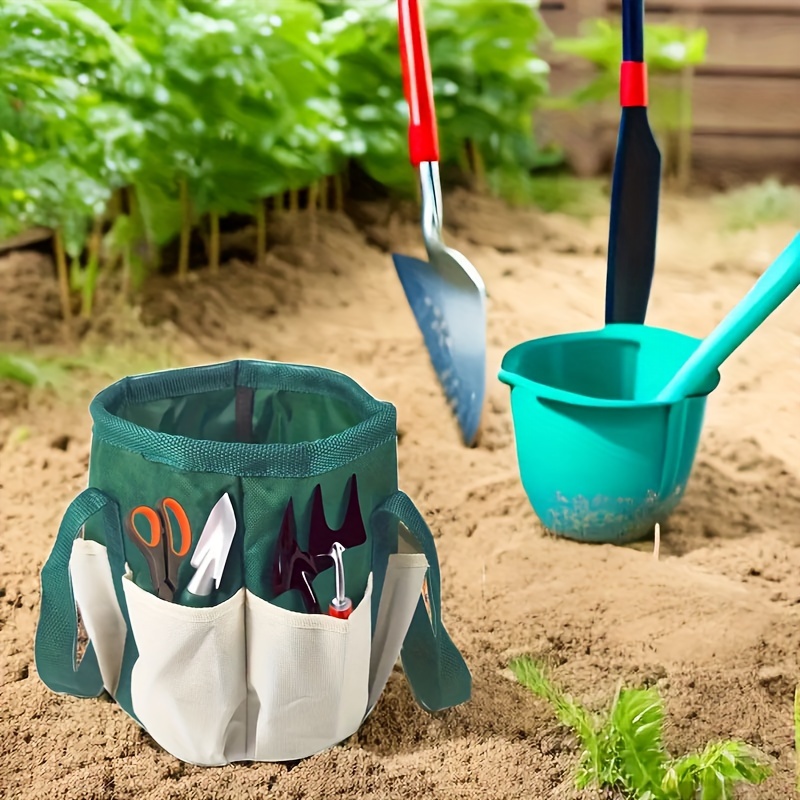 Biało-zielona okrągła torba na – Gardening Tools Green recenzja i cena