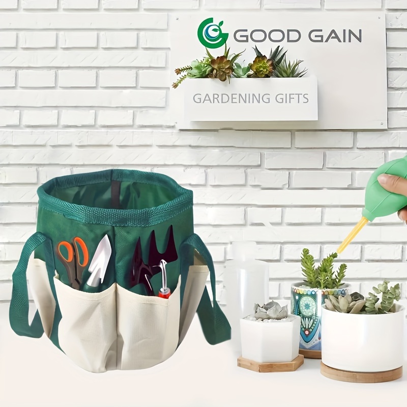 Biało-zielona okrągła torba na – Gardening Tools Green recenzja i cena