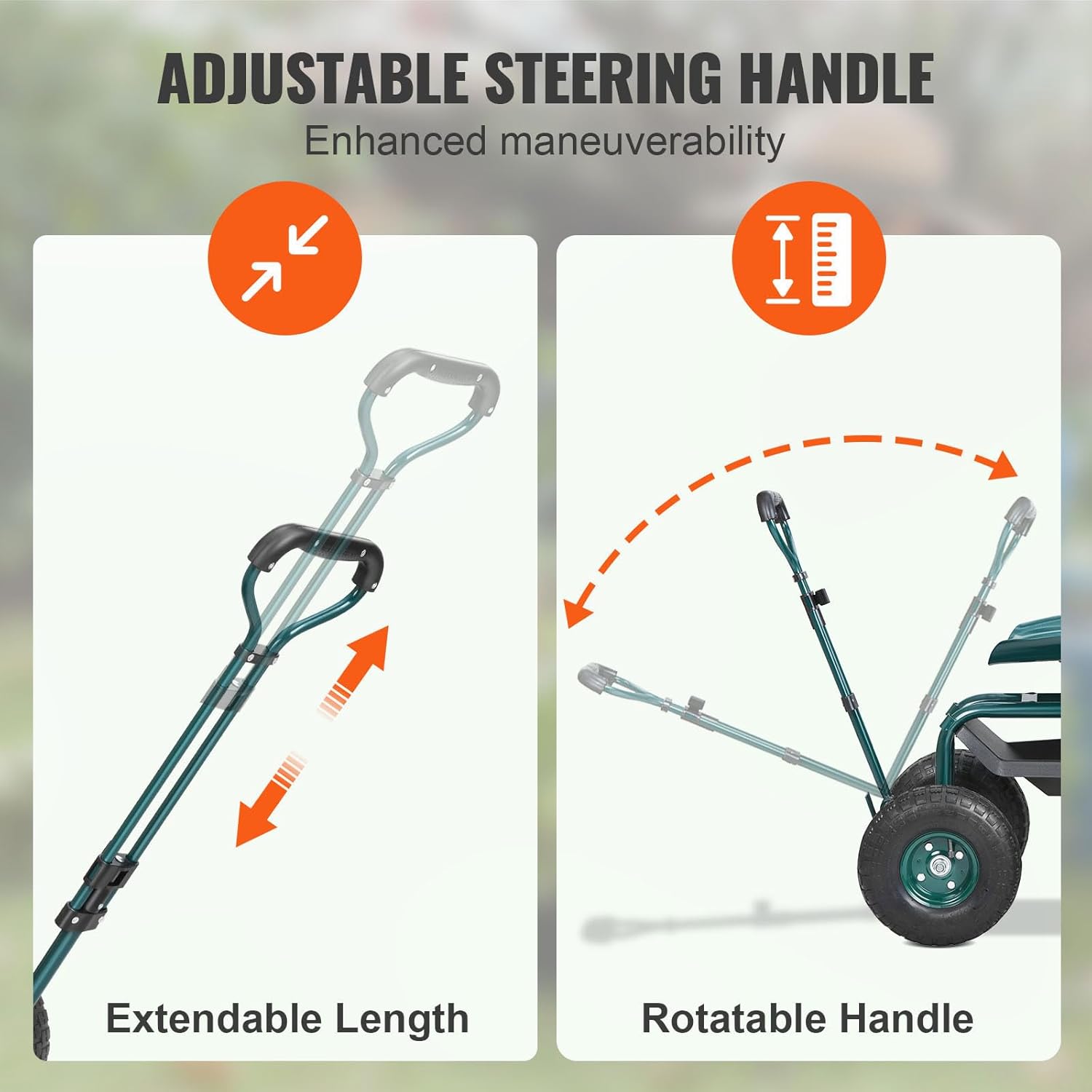 Wózek ogrodowy z kółkami i sie – Gardening Tools Green recenzja i cena