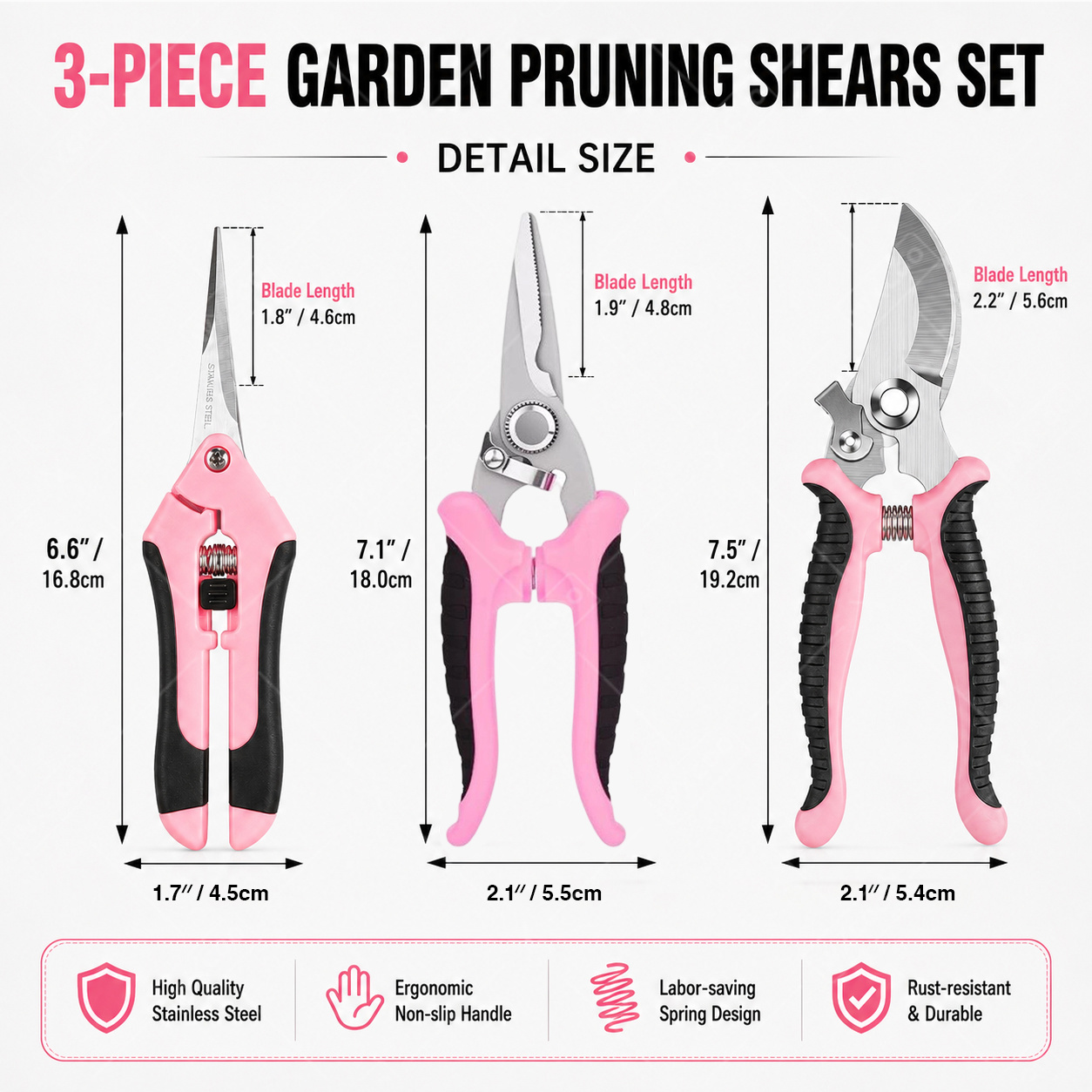 Nożyce ogrodowe do zbioru owoc – Gardening Tools Pink recenzja i cena